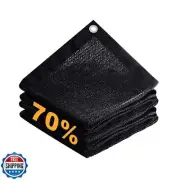 DIFY 3×10 FT, 70% Shade Fabric Sun Shade Cloth with Grommets, Black Outdoor M