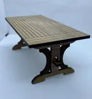 Dollhouse Miniature Walnut Turnstone Gothic Dining Table KIT - 1:12 Scale