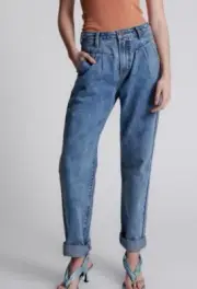 New One Teaspoon Streetwalkers 80s Jeans Womens 23 Venice Blue High Waist