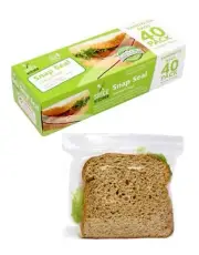 120x Zip Seal Sandwich Bags Reusable Snack Lunch Pouches Plastic Zip Lock