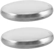 2pcs Stainless Steel Soap Bar Reusable Metal Soap Odor Absorber Soap Steel Bar Soap Oval Steel Soap Home Stainless Steel Odor Removing Bar