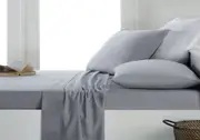 175GSM Luxury Egyptian Cotton Flannel / Flannelette Sheet Set Silver All Bed Sizes