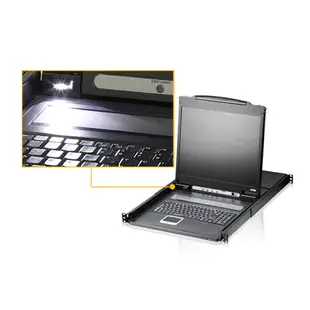 【預購】ATEN CL1308N 8埠PS/2-USB VGA單滑軌LCD KVM多電腦切換器