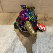 TY Flippables Sequin Plush - CALYPSO the Narwhal (6 inch) - MWMTs Beanie Boos