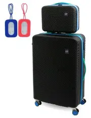 [GAP] Hard-Shell Stripe Large Suitcase with Beauty Case Set 67cm in Black