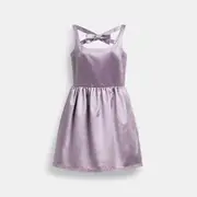 Cross Neck Satin Mini Dress