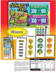 Pull Tab Ticket- Hard Card Tickets - Game - Cosmic Pigs