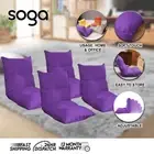 SOGA 4X Lounge Floor Recliner Adjustable Lazy Sofa Bed Folding Game Chair Purple