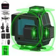 40M Self-Leveling Laser Level, 4x360° Cross Green Laser Line, Pulse Mode Li