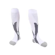 Compression Socks Copper Stockings Travel Running Unisex - White
