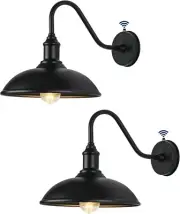 Ytzlvw 12.6 Inch Gooseneck Light Dusk to Dawn Outdoor Barn Light, IP65 Waterpro