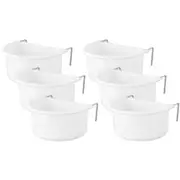 6x Show Master Cheeky Bird Double D-Cup Plastic Bird/Animal Hooked Feeder Small