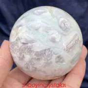 0.85LB Natural amazonite ball quartz crystal sphere 65mm reiki healing XQ904