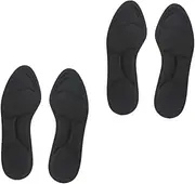 Healeved 2 Pairs Comfortable Insoles Exfoliating Body Sponge Bath Loofah Sponge Soft Mesh Natural Sea Sponges Breathable Exfoliating Body Scrub Gel Cushion Memory Foam Insoles for Men Black