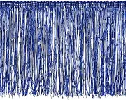 uxcell 1 Yard of 15cm/6" Sequin Fringe Trim Sparkling DIY Fringe Tassel Trim Ribbon for Costume Clothes DIY Sewing Crafts Decoration, (3.28 ft/1m) Blue