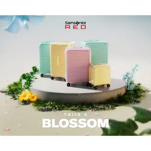 Samsonite RED 新秀麗 20/25/28吋行李箱/旅行箱TOIIS BLOSSOM可擴充PC防盜拉鍊_粉/綠