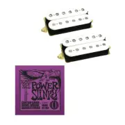 DiMarzio DP193FW F-Spaced and DP155FW F-Spaced Set White w/EB Power Slinky Strin