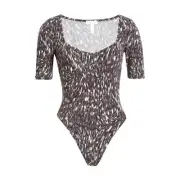 Anthropologie Leith sweetheart neckline stretch thong bodysuit XXS NWT