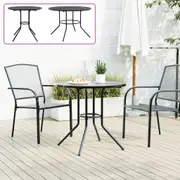 Patio Table Outdoor Bar Table Garden Round Anthracite Powder-coated Steel vidaXL