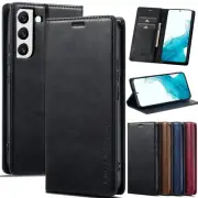 For Samsung Galaxy S23 Ultra S22 S21 FE Magnetic Leather Card Wallet Stand Case