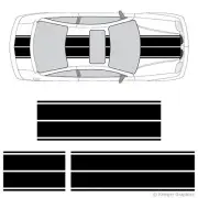 Dual Rally Racing Stripes 3M Vinyl Stripe Decals for Pontiac Sunfire or Solstice