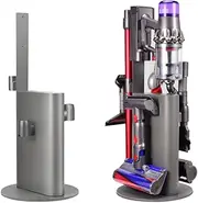 [CooTrilo] Vacuum Stand Holder for Dyson V15 V11 V10 V8 V7 V6 Cleaner, Stable Metal Storage Rack, Drill-Free Organizer Bracket Compatible with Dyson Cordless Vacuum Cleaner and Its Tools, Grey