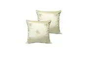 Accessorize Set of 2 Tiarni Embroidery Faux Silk Square Cushion Covers