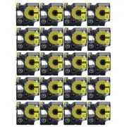 20 Heat Shrink Tube Label IND Black on White 1805444 For Dymo Rhino 6000 6500 1"