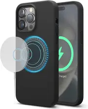 For iPhone 14 Pro Case MagSafe Liquid Silicone Anti-Scratch Gel Rubber Shockproof Protective Magnetic Cover for Apple (2022) - Black