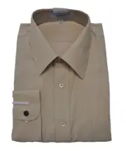 Men's khaki color long sleeves dress shirts ( 16 1/2 /32-33 )