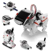 Solar Robot Toys 6 in 1 STEM Learning Kits Educational Space Moon White