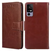 For Tcl 40r 5g Anti-fading Mobile Phone Bag Case Stand Wallet Textured Pu Leather Coated Tpu Phone Cover