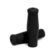 Vintage Coke Bottle Style Soft Rubber 1" Handlebar Grips Retro - Black