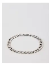 [Blaq] Wide Link Bracelet in Silver