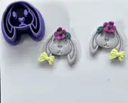 Bunny Head polymer clay cutter set