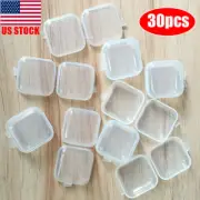 30PCS Mini Clear Plastic Box Jewelry Storage Container Bead Clear Case USA STOCK