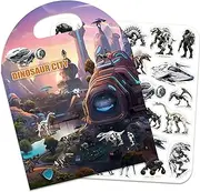 Reusable Sticker Books for Toddlers 2-4 Years,Mecha Dinosaurs Jelly Stickers for Kids Boys Girls Road Trip Airplane Train Travel Essentials Toy Quiet Busy Book Preschool Learning Activities