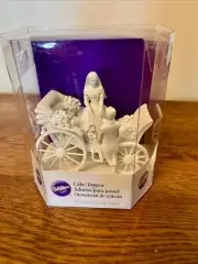 Vintage Wilton Wedding Cake Topper Carriage Bride Groom Original Box Retired