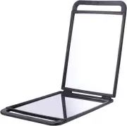 Large Hand Held Mirror with 14.2"L x 9.5"W, Black-folding