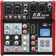 ICM SE-4-ME 4CH Compact Audio Mixer with Bluetooth and USB Recorder MP3 ADC/DAC