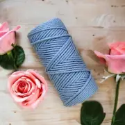 3MM 3Ply Macrame Cord | PASTEL BLUE | 100% Pure Cotton Rope Melbourne Australia