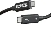 Plugable Thunderbolt 4 Cable [Thunderbolt Certified] 6.6ft USB4 Cable with 100W Charging, Single 8K or Dual 4K Displays, 40Gbps Data Transfer, Compatible with Thunderbolt 4, USB4, Thunderbolt 3, USB-C