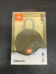 NIB JBL Clip 3 Portable Bluetooth Speaker - Gold/Tan