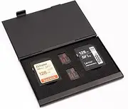 Aluminium Storage Case for 5 SD Cards and 2 Micro SD Cards, SD, SDHC, SDXC (Pack of 2)