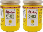 SHREE RADHEY A2 Bilona Gir Cow Ghee | 500 ML X 2 | Traditional Bilona Method | C