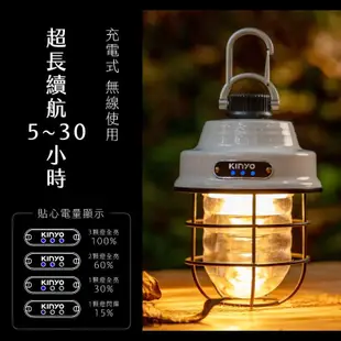 早點名｜ KINYO 雙光源LED金屬露營燈 (CP-30) 露營燈 吊掛燈 掛燈 手提燈 充電營燈 營燈 防潑水