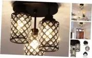 Semi Flush Mount Ceiling Light, 3-Light Close to Ceiling Light Fixtures with