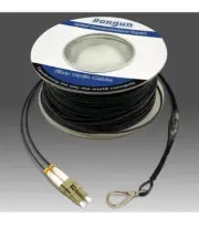 50ft (15 Meters) OM3 LC to LC Outdoor Armored Duplex Multi Mode Fiber Optic C...
