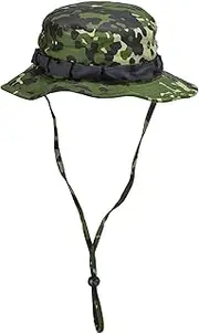 Genuine Danish Army M84 Camouflage Boonie Cap Military Headwear Wide Brim hat