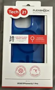 Tech21 Evo Check Case MagSafe for iPhone 14 Pro - 16 ft Drop Protection- Blue